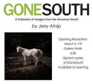 GoneSouth: Photographs by Jerry Atnip Opens March 3, Rankin Arts Photography Center